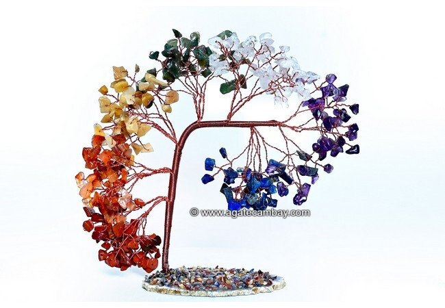 7-Chakra with plate & golden wire (300 chips)