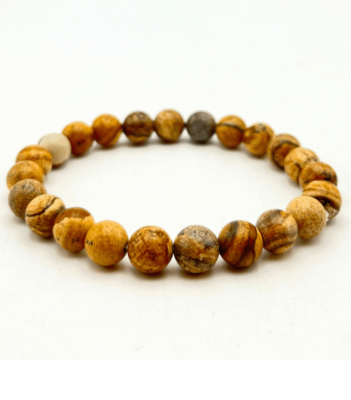 Picture Jasper Single Stone Bracelet