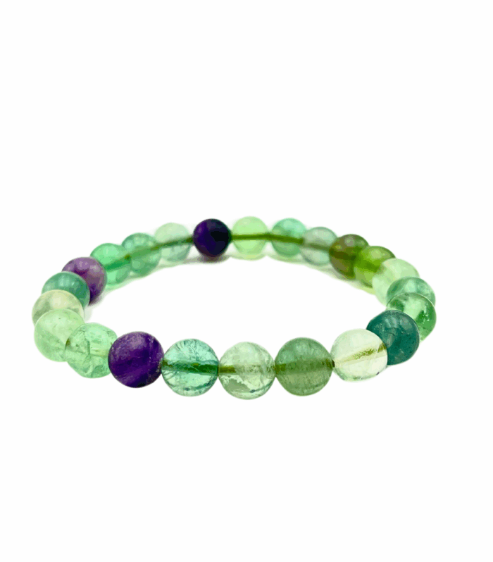 Multi Fluorite Single Stone Bracelet