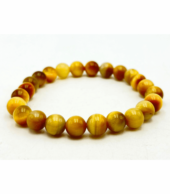 Gold Tiger Eye Single Stone Bracelet