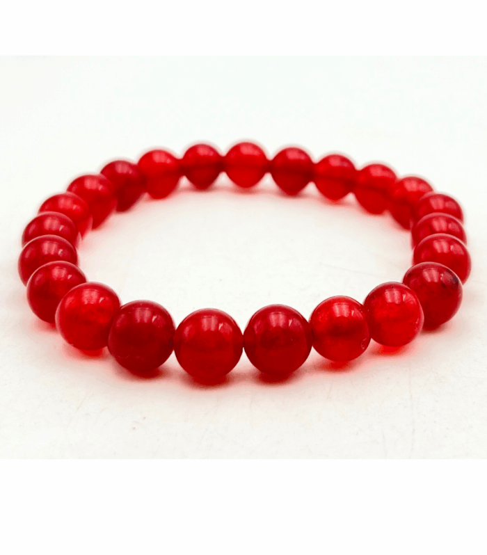 Red Onyx Single Stone Bracelet