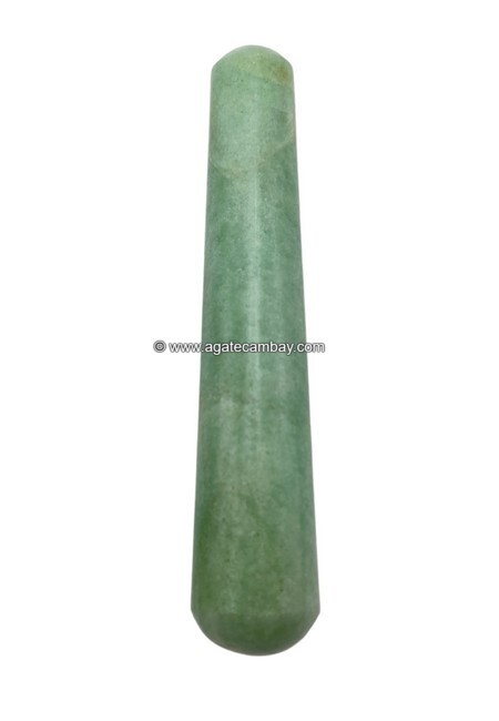 Gemstone Green Aventurine Plain Massage Wand