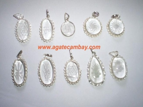 Crystal Pendants With Carving