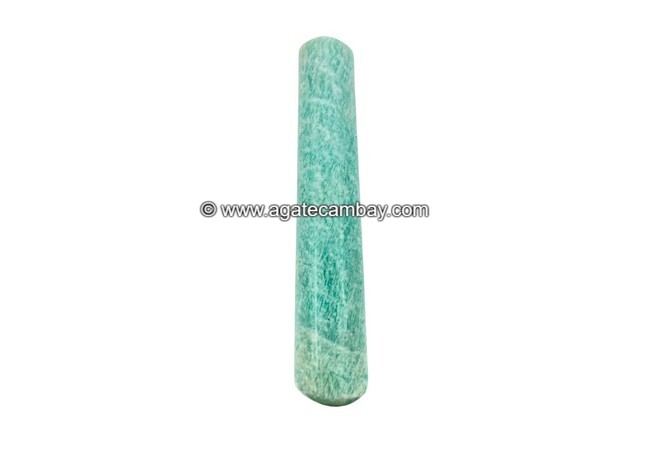 Gemstone Amazonite Plain Massage Wand