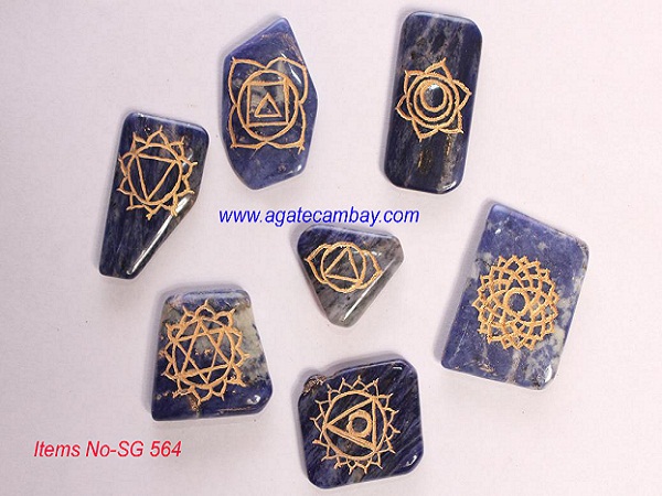 Lapis Lazuli Chakra Engrave Set