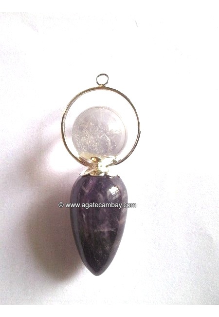 Amethsyt Drop Pendant