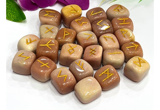 Red Aventurine Rune Set