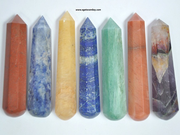 Chakra Facetted Massage Wand Set