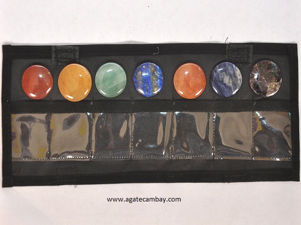 Chakra Disc Set with black velvet pouch