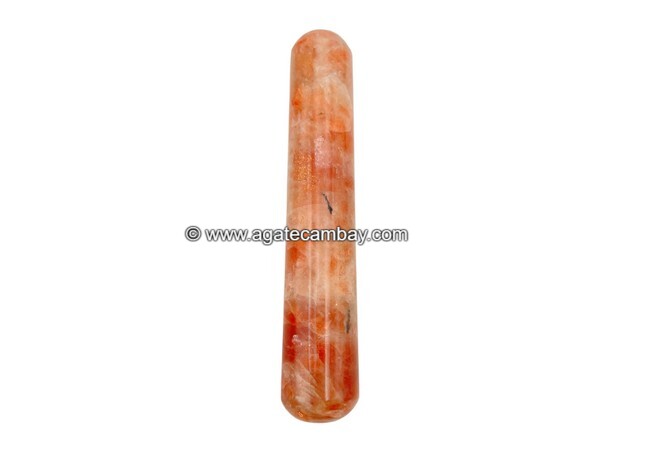Gemstone Sunstone Plain Massage Wand