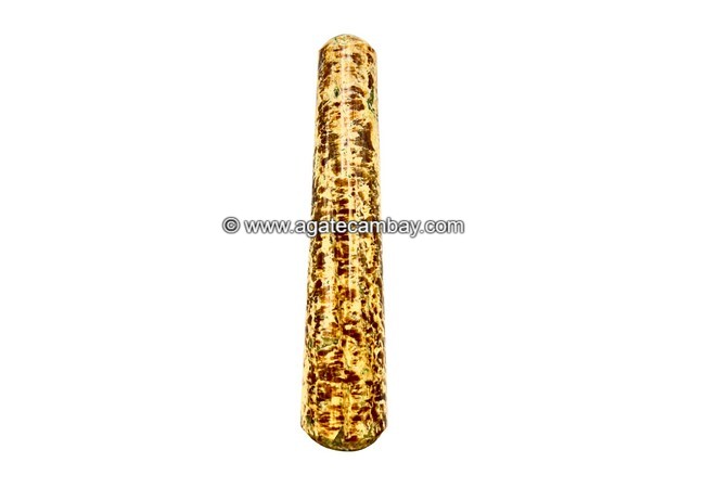 Gemstone Aragonite Plain Massage Wand