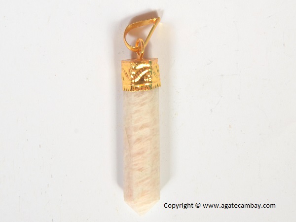 Moonstone Pencil Point Pendant With Gold Plated