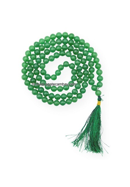 8 mm Green Aventurine Japa Mala Without Knotted