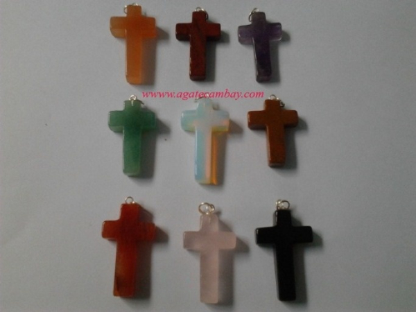 Gemstone Cross Pendant