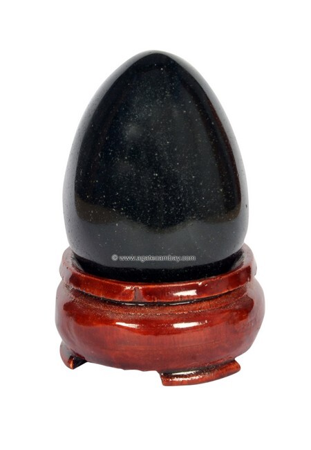 Black Obsidian Gemstone EGGS
