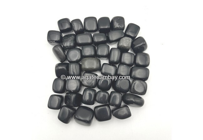 Gemstone Black Obsidian Tumbled Stone