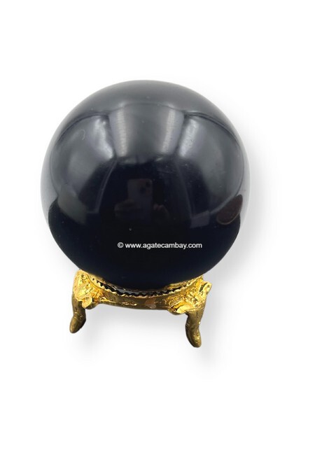 Black Obsidian Gemstone Ball (Sphere)