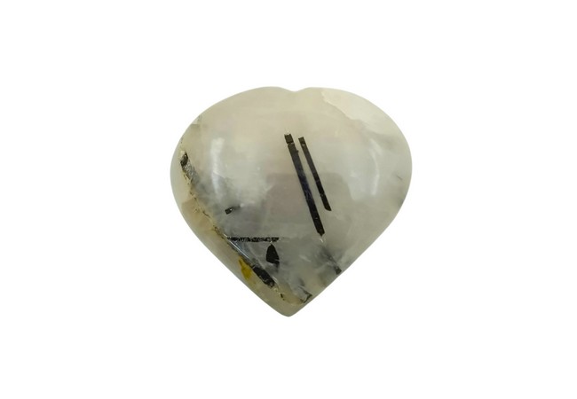 Gemstone Black Rutilated Quartz Heart
