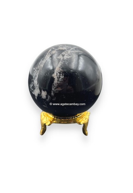 Black Tourmaline Gemstone Ball (Sphere)