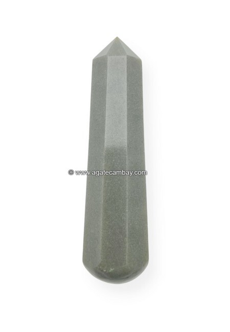 Gemstone Blue Aventurine Facet Massage Wand