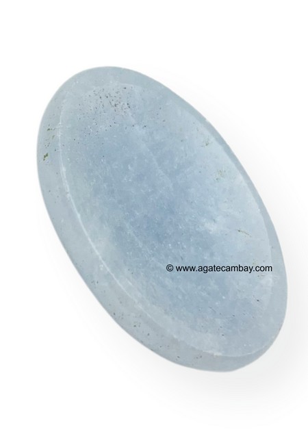 Blue Calcite Worry Stone