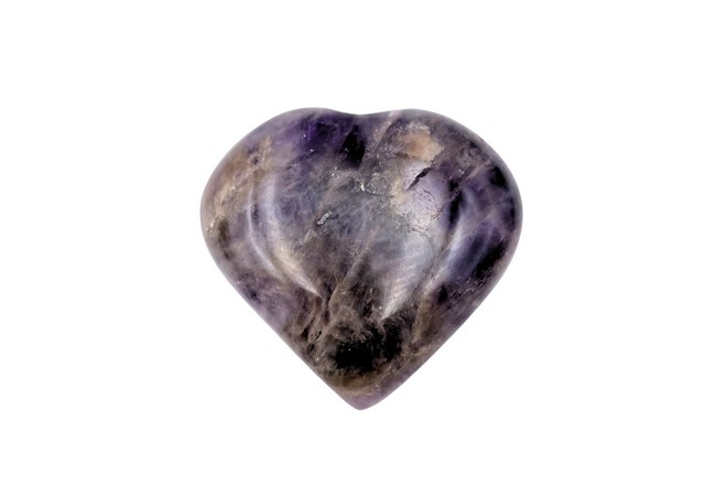 Gemstone Amethyst Chevron Heart