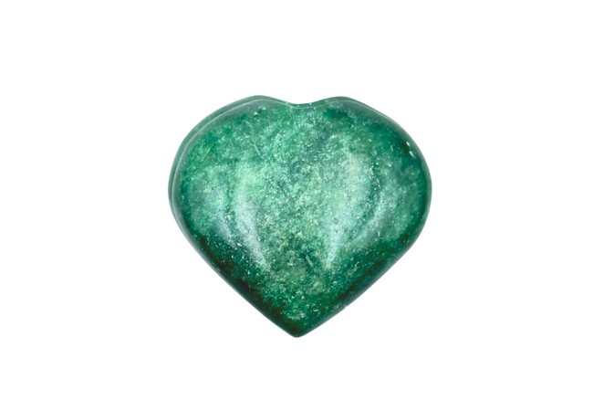 Gemstone Green Mica Zade Heart