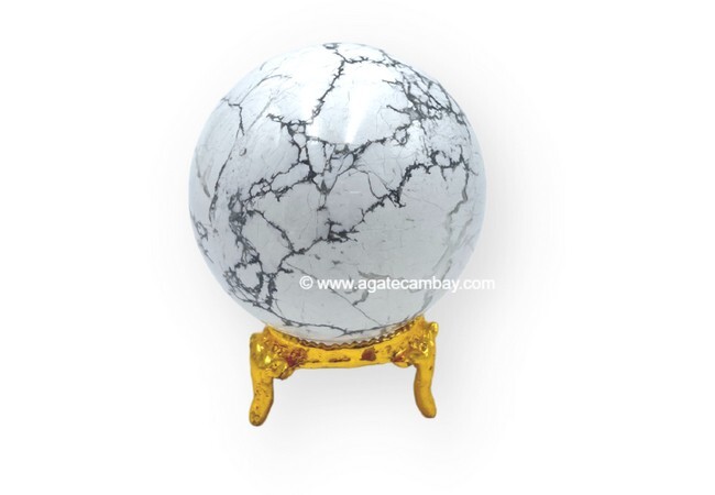 Howlite Gemstone Ball (Sphere)