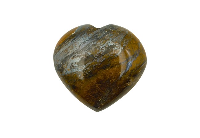 Gemstone Iron Tiger Eye Heart