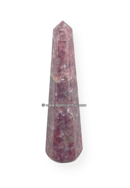 Gemstone Lepidolite Facet Massage Wand