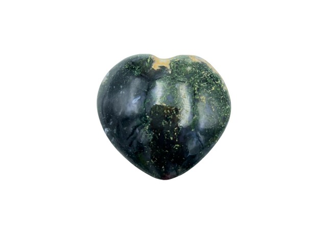 Gemstone Moss Agate Heart