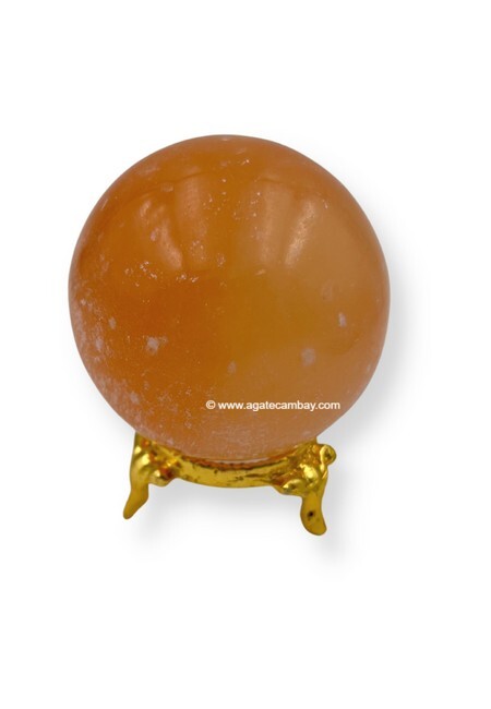 Orange Selenite Gemstone Ball (Sphere)