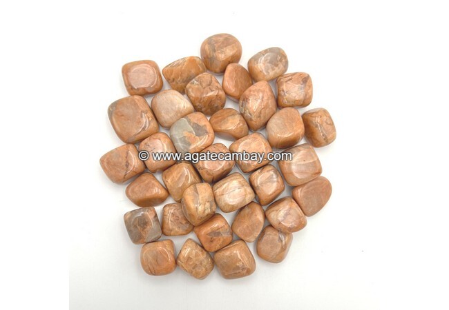 Gemstone Peach Moonstone Tumbled Stone
