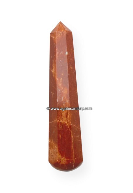 Gemstone Red Jasper Facet Massage Wand
