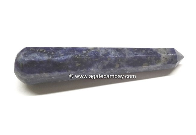 Gemstone Sodalite Facet Massage Wand