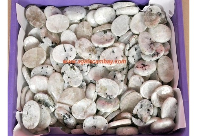 Rainbow Moonstone Worry Stone