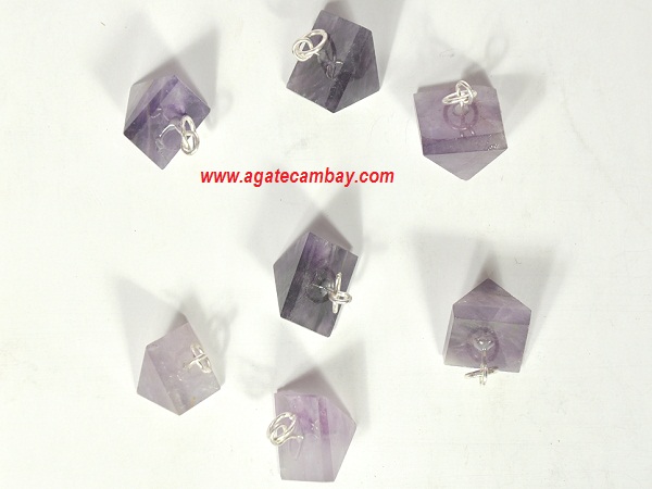 Tiny Amethyst Pyramid Pendant