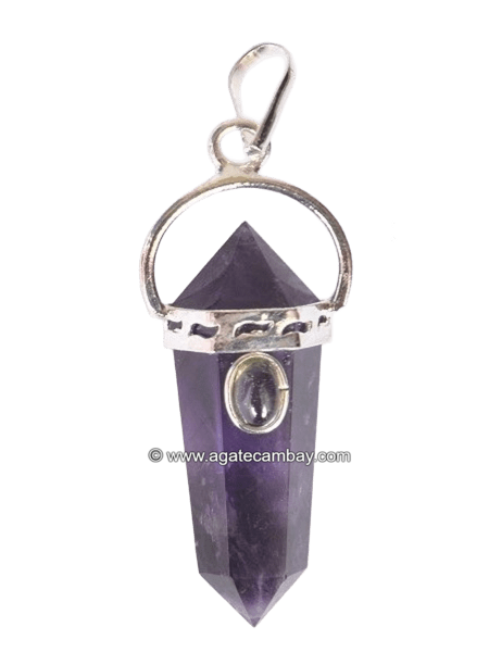 Amethyst With Moonstone Dpoint Pendant