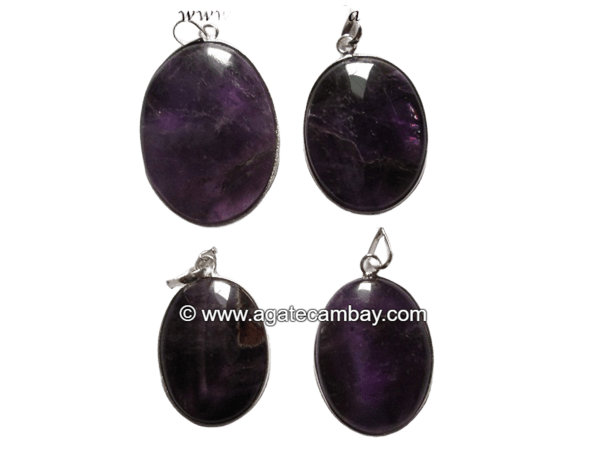 Amethyst Oval Pendants