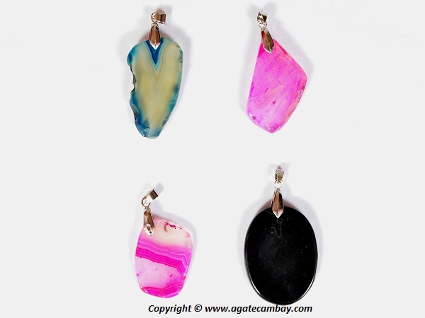 Agate Slice Pendants