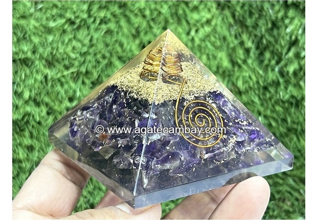 Amethyst Orgonite Pyramid