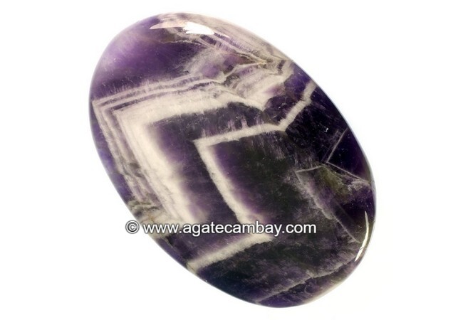 Amethyst Chevron Palm Stone