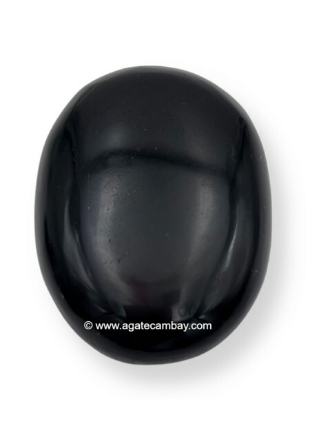 Black Obsidian Palm Stone