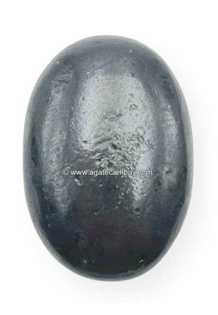 Black Tourmaline Metal Palm Stone