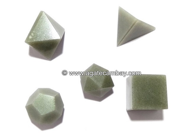 Blue Aventurine Sacred Geometry 5 Pieces Sets