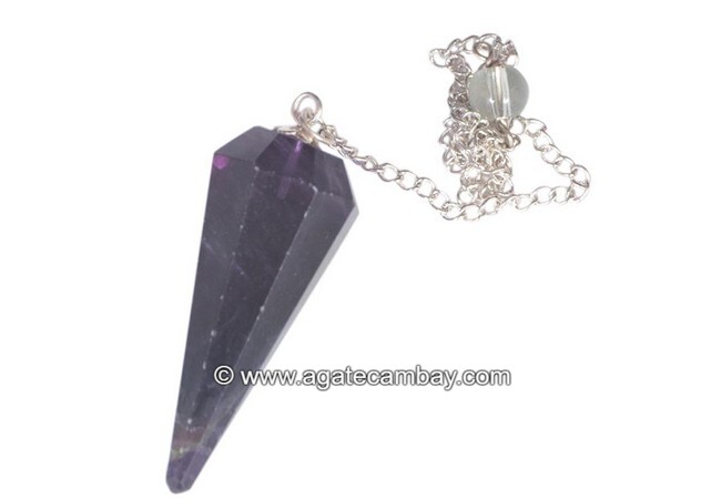 Blue Fluorite Facetted Pendulum