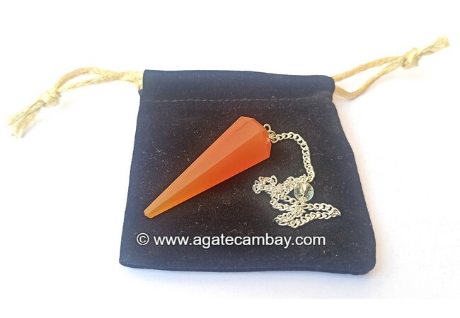 Carnelian Facetted Pendulum