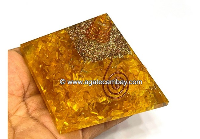 Citrine Orgonite Pyramid
