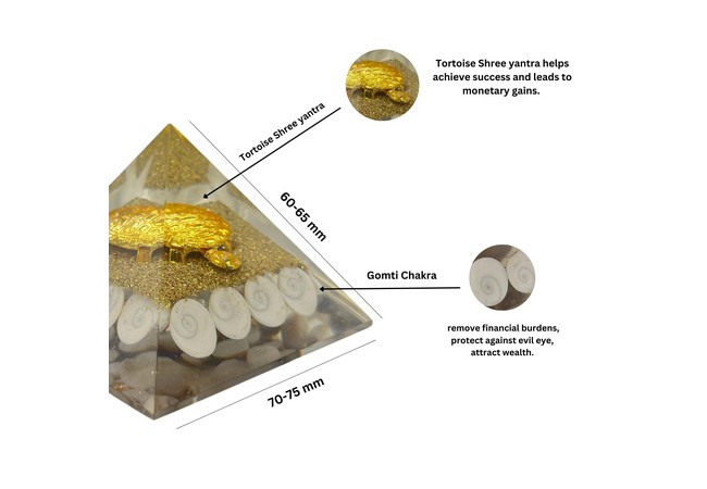 Gomati Chakra Orgonite Pyramid - Turtle