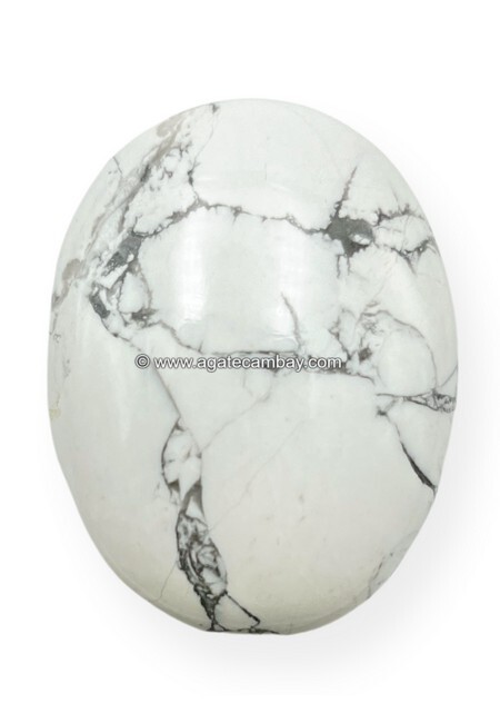 Howlite Palm Stone